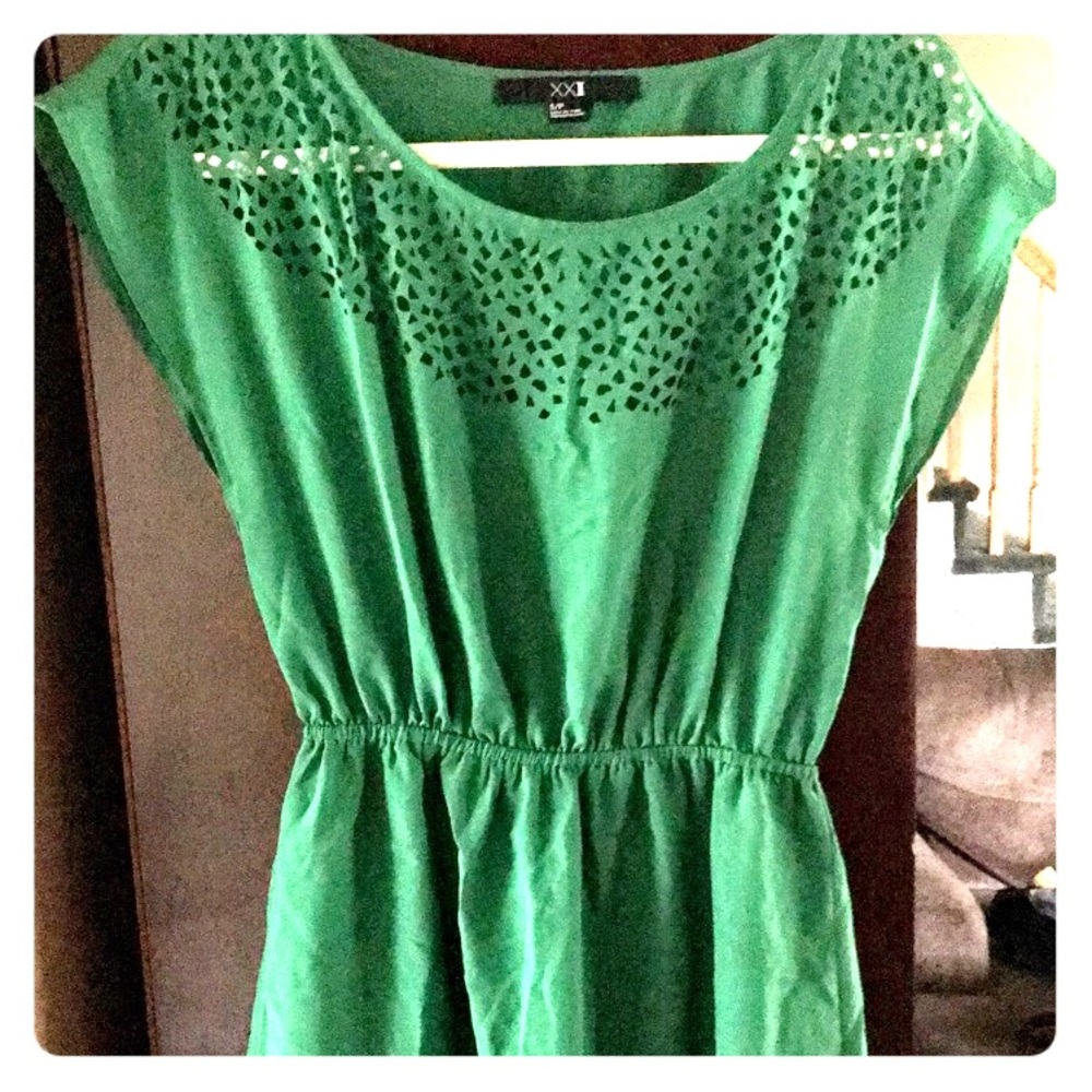 Kelly Green Cutout Dress